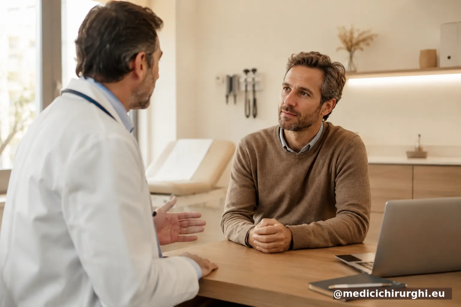 Colloquio medico-paziente dedicato all’ascolto e all’orientamento clinico